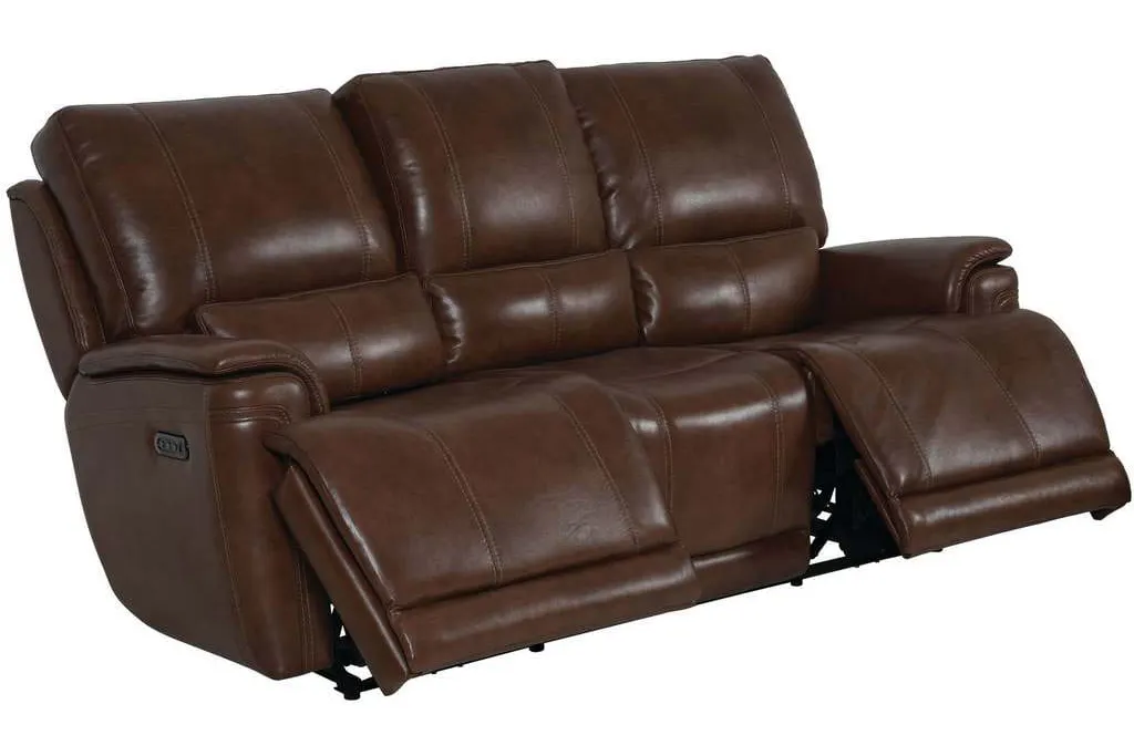 Club Level By Bassett 3749-P62U Burlington Power Motion Sofa in Umber Leather Club Level By Bassett 3749-P62U Burlington Power Motion Sofa in Umber Leather