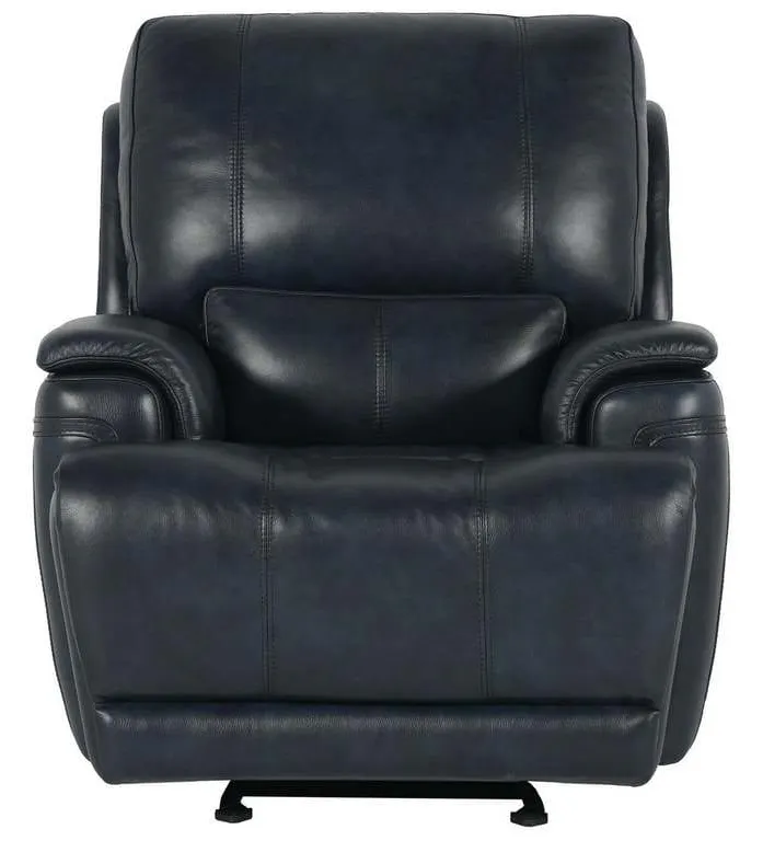Club Level By Bassett 3749-P9N Burlington Power Glider Recliner in Navy Leather Club Level By Bassett 3749-P9N Burlington Power Glider Recliner in Navy Leather