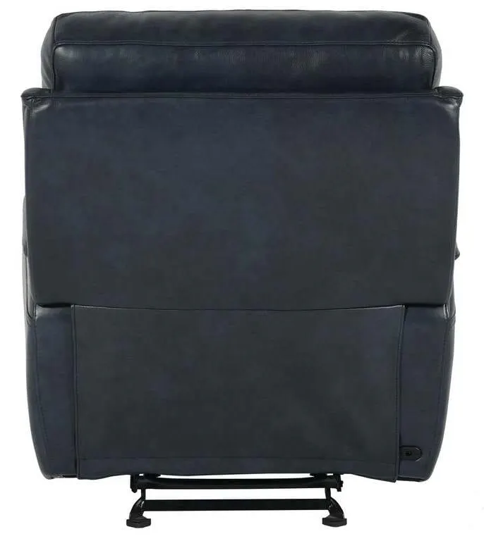 Club Level By Bassett 3749-P9N Burlington Power Glider Recliner in Navy Leather Club Level By Bassett 3749-P9N Burlington Power Glider Recliner in Navy Leather