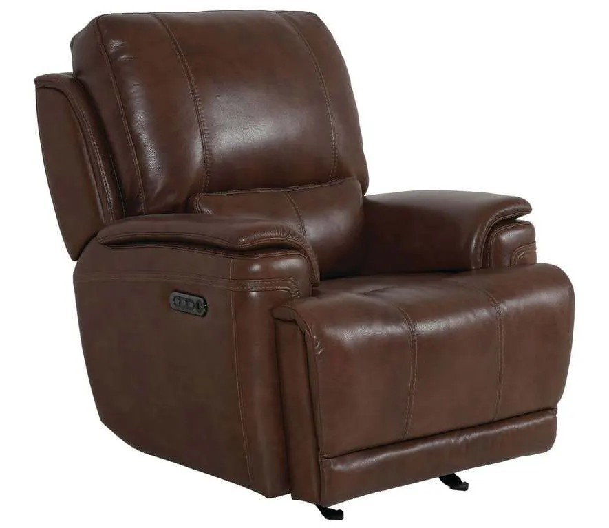 Club Level By Bassett 3749-P9U Burlington Power Glider Recliner in Umber Leather Club Level By Bassett 3749-P9U Burlington Power Glider Recliner in Umber Leather