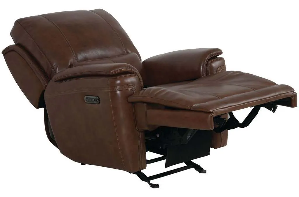 Club Level By Bassett 3749-P9U Burlington Power Glider Recliner in Umber Leather Club Level By Bassett 3749-P9U Burlington Power Glider Recliner in Umber Leather