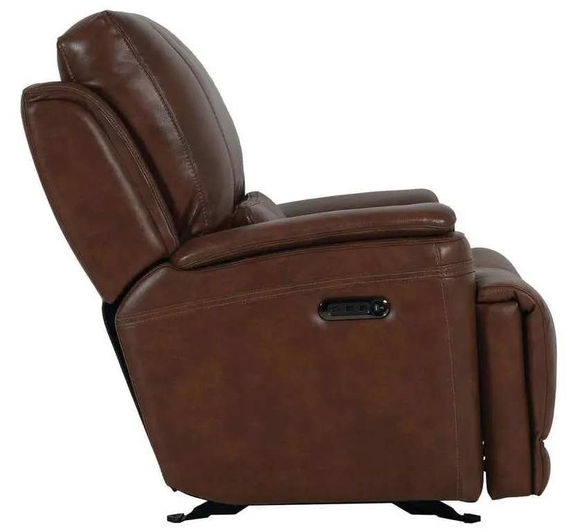 Club Level By Bassett 3749-P9U Burlington Power Glider Recliner in Umber Leather Club Level By Bassett 3749-P9U Burlington Power Glider Recliner in Umber Leather