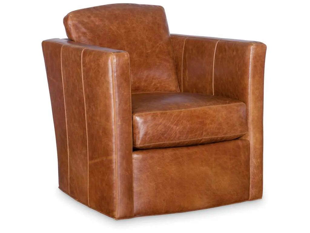 CR Laine L1765-05SW  Miles Leather Swivel Chair