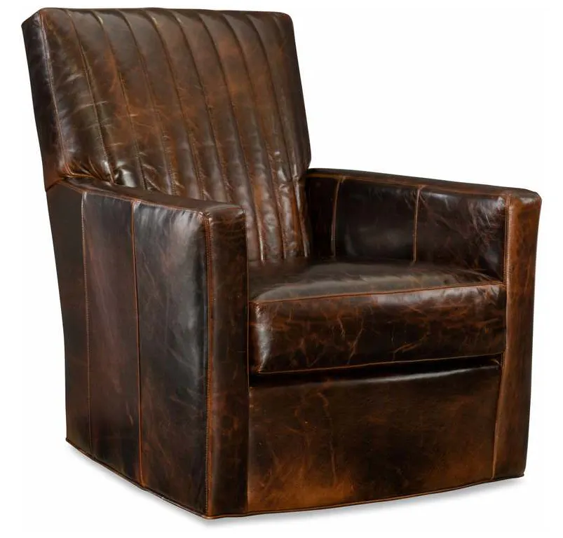 CR Laine L1775-05SWCH Malcolm Leather Channel Back Swivel Chair CR Laine L1775-05SWCH Malcolm Leather Channel Back Swivel Chair