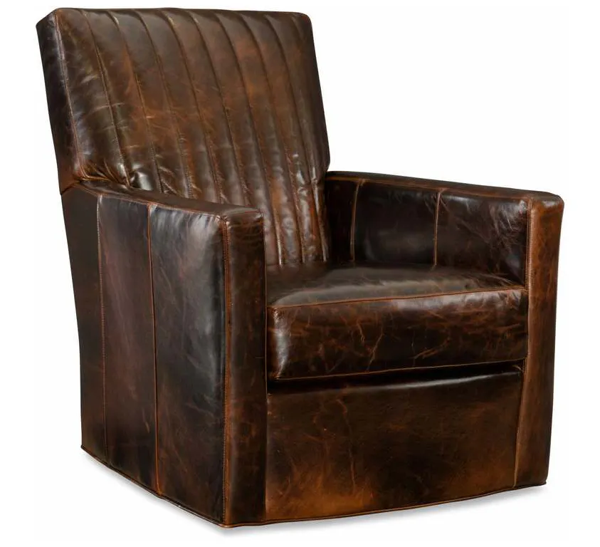 CR Laine L1775-05SWCH Malcolm Leather Channel Back Swivel Chair CR Laine L1775-05SWCH Malcolm Leather Channel Back Swivel Chair