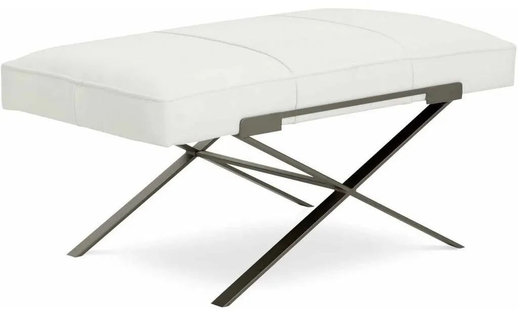 CR Laine L9677 Leather Ottoman Dasha Large Ottoman with Metal Base CR Laine L9677 Leather Ottoman Dasha Large Ottoman with Metal Base