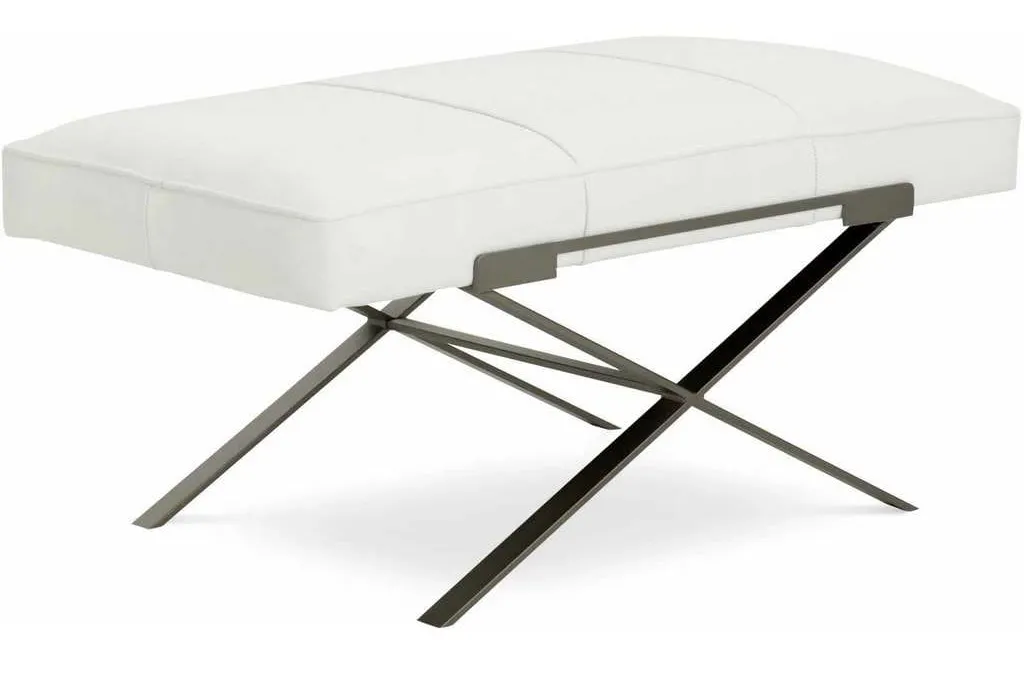 CR Laine L9677 Leather Ottoman Dasha Large Ottoman with Metal Base CR Laine L9677 Leather Ottoman Dasha Large Ottoman with Metal Base