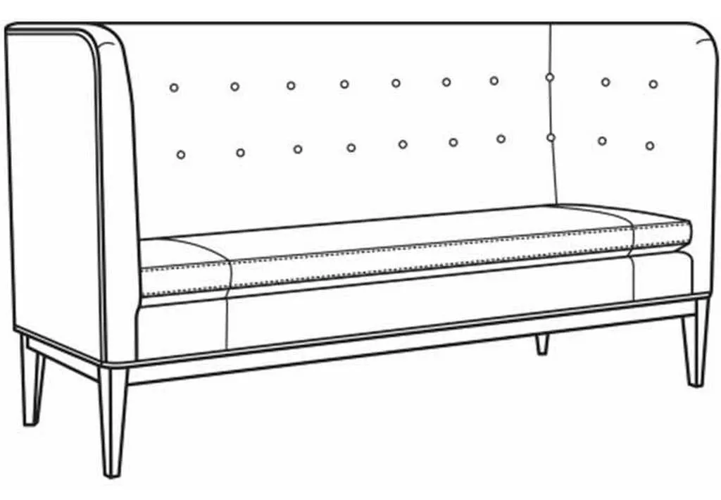 CR Laine L1820-00B Oscar Leather Sofa Banquette CR Laine L1820-00B Oscar Leather Sofa Banquette