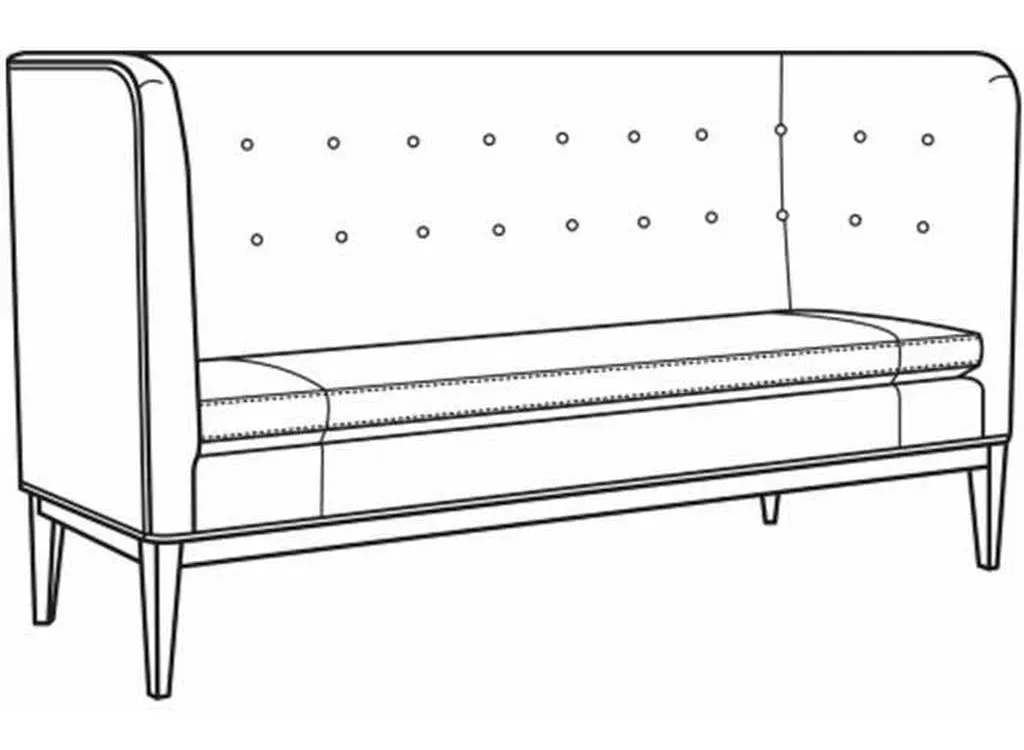 CR Laine L1820-00B Oscar Leather Sofa Banquette CR Laine L1820-00B Oscar Leather Sofa Banquette
