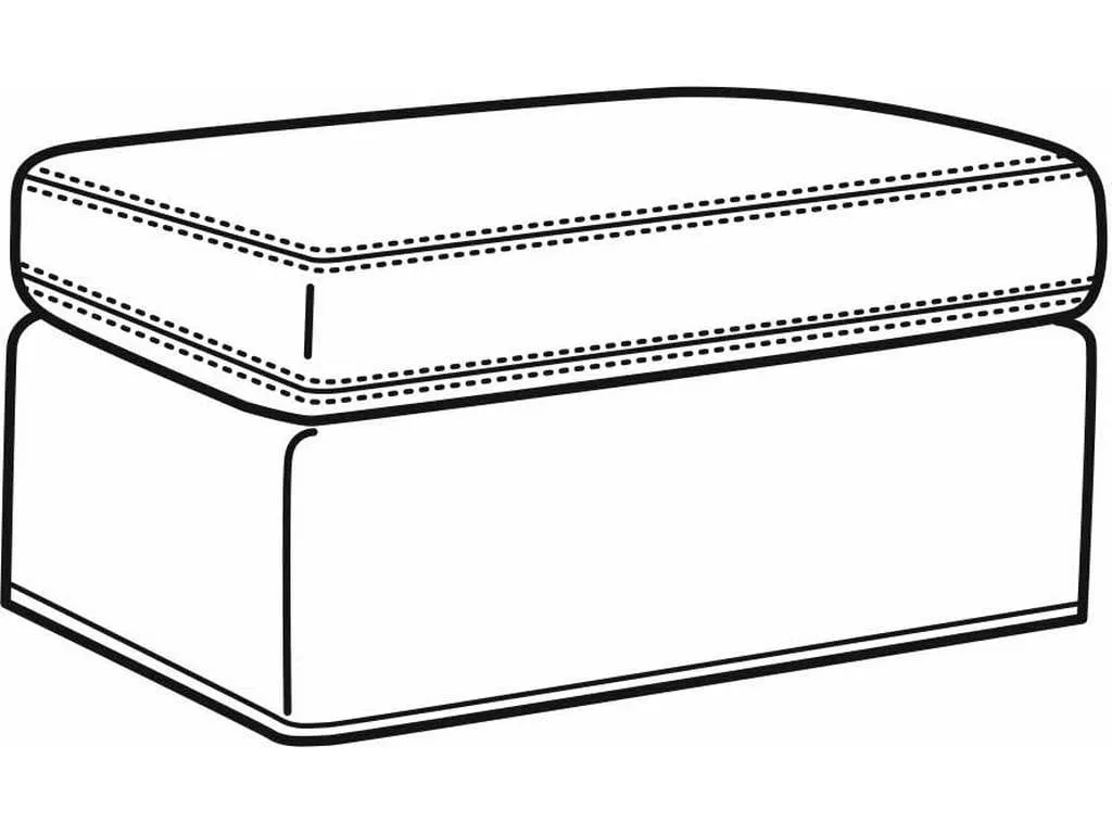 CR Laine L5748  Oliver Leather Ottoman and a half