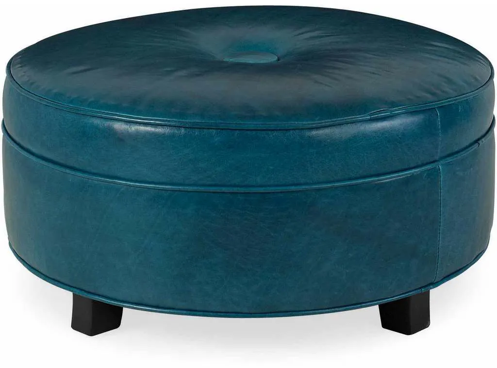 CR Laine L6038 Pendelton Large Round Leather Ottoman CR Laine L6038 Pendelton Large Round Leather Ottoman