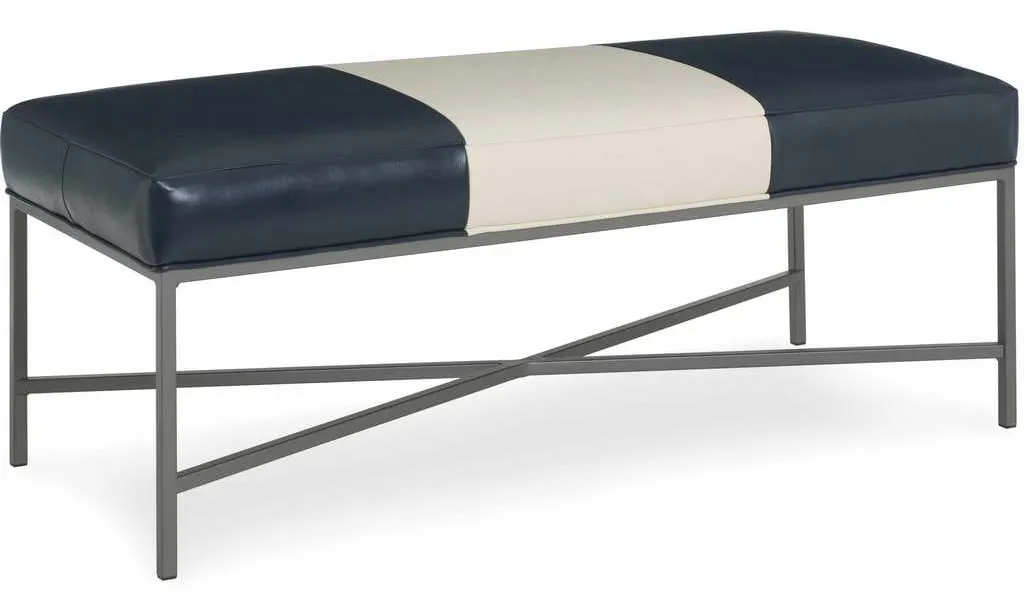 CR Laine L9487 Vixen Leather Rectangular Metal Ottoman CR Laine L9487 Vixen Leather Rectangular Metal Ottoman