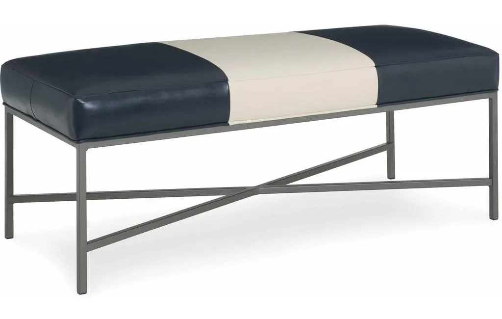 CR Laine L9487 Vixen Leather Rectangular Metal Ottoman CR Laine L9487 Vixen Leather Rectangular Metal Ottoman