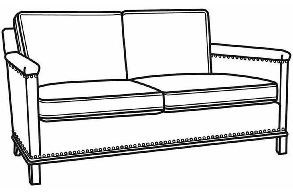 CR Laine 5534-N Gotham Loveseat With Nails CR Laine 5534-N Gotham Loveseat With Nails