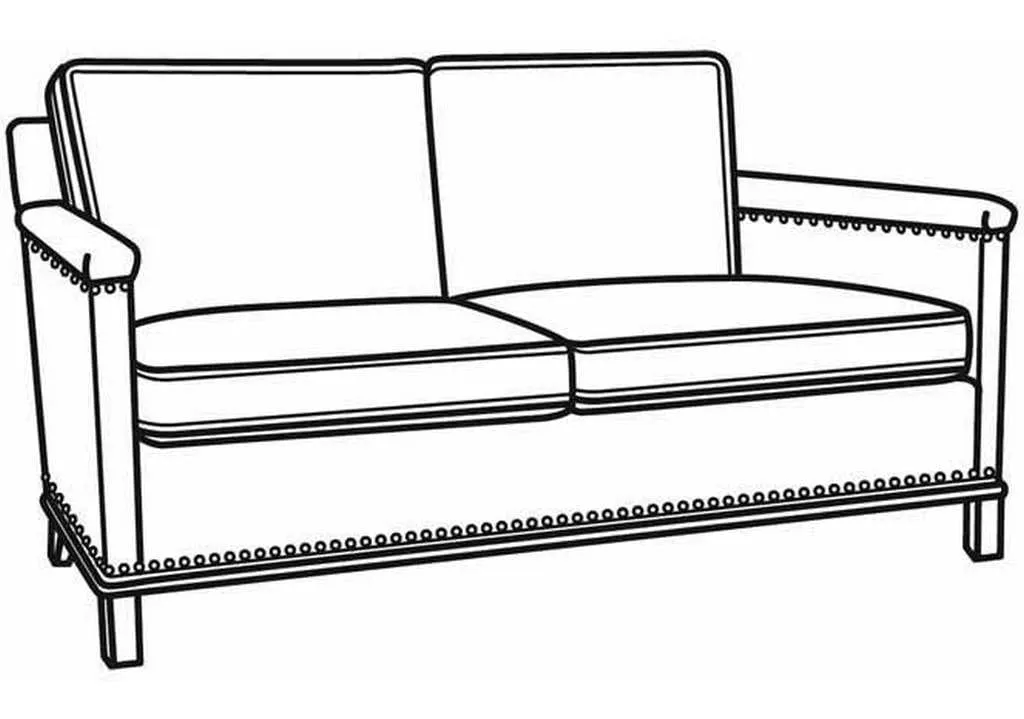 CR Laine 5534-N Gotham Loveseat With Nails CR Laine 5534-N Gotham Loveseat With Nails