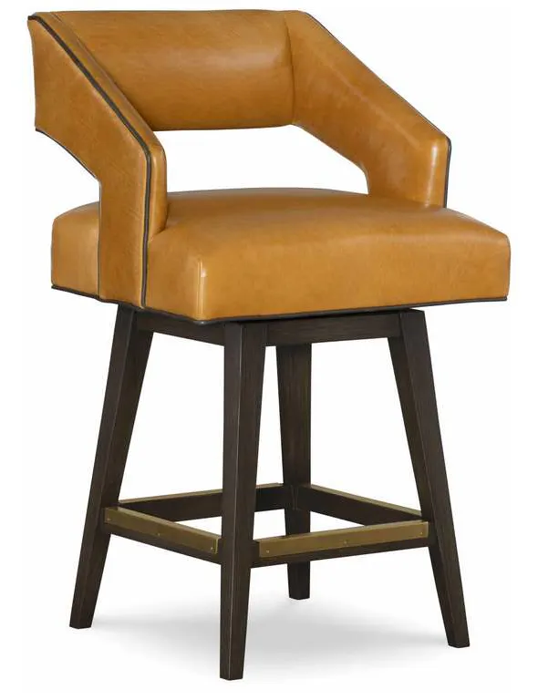 CR Laine L3010-45SW Duncan Leather Swivel Counter Stool CR Laine L3010-45SW Duncan Leather Swivel Counter Stool