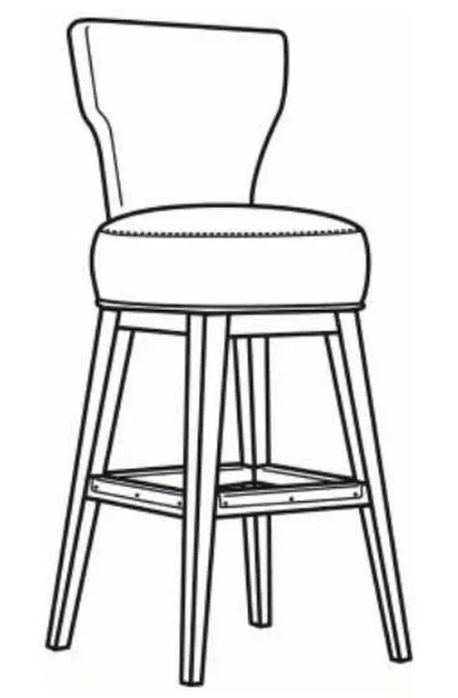 CR Laine L3020-46SW Rachel Leather Swivel Bar Stool CR Laine L3020-46SW Rachel Leather Swivel Bar Stool