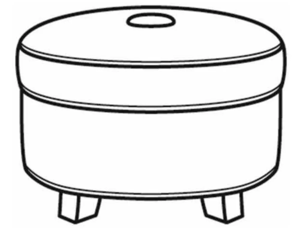 CR Laine L6037 Pendelton Small Round Leather Ottoman CR Laine L6037 Pendelton Small Round Leather Ottoman