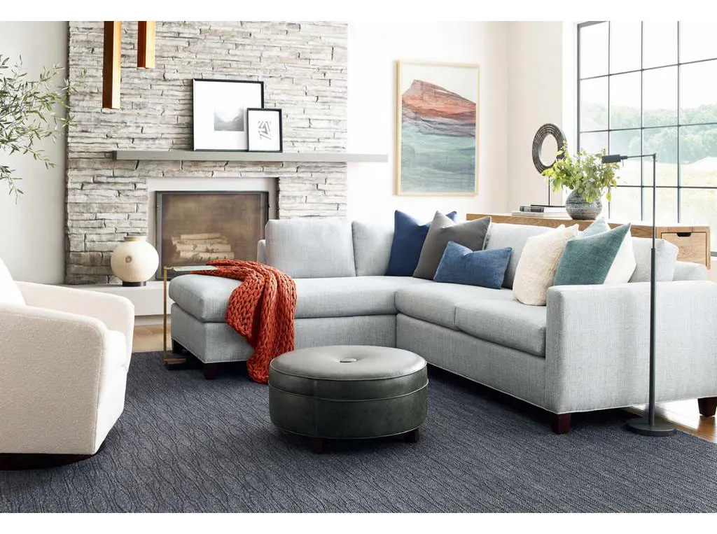 CR Laine L6038 Pendelton Large Round Leather Ottoman CR Laine L6038 Pendelton Large Round Leather Ottoman
