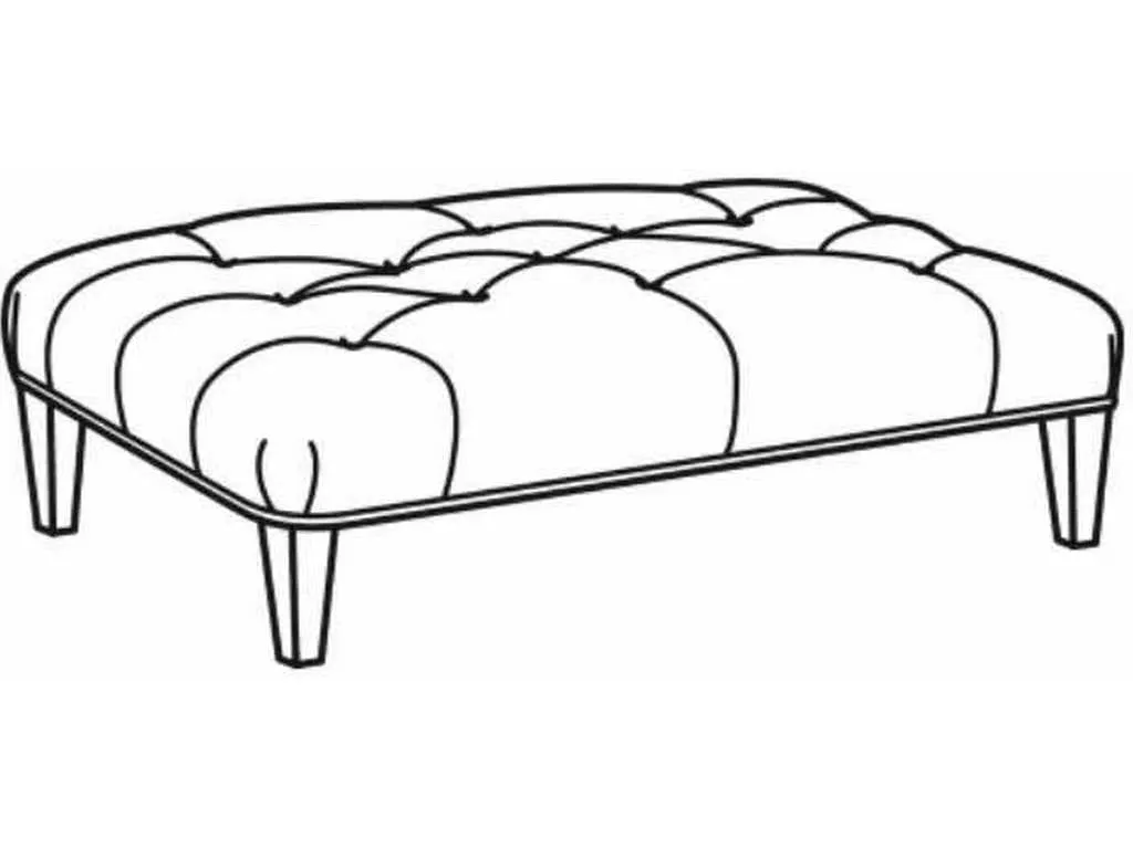 CR Laine L78-08  Nina Leather Rectangular Ottoman