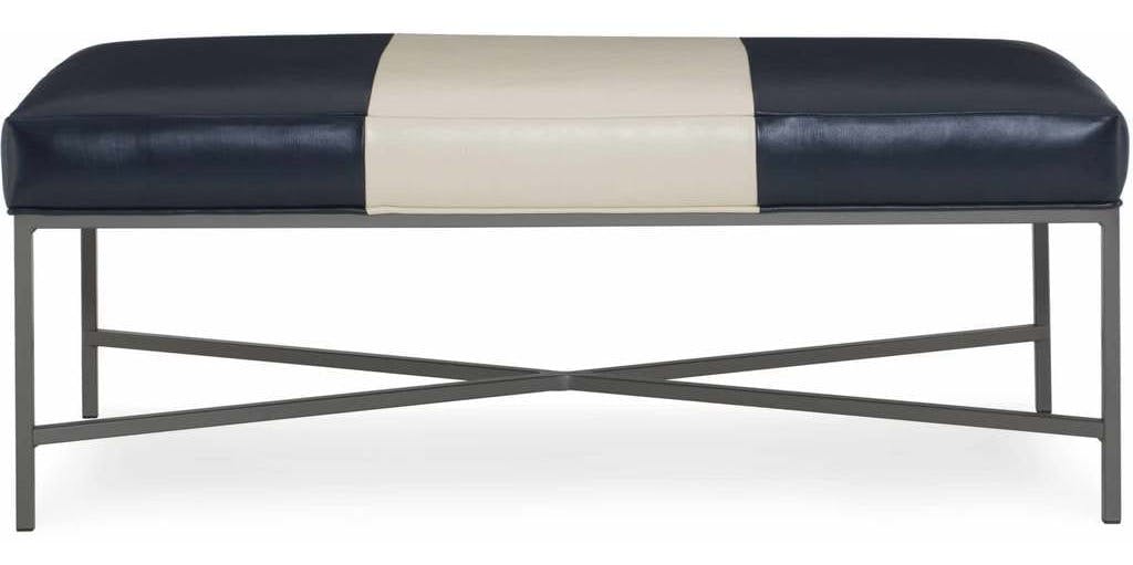 CR Laine L9487 Vixen Leather Rectangular Metal Ottoman CR Laine L9487 Vixen Leather Rectangular Metal Ottoman