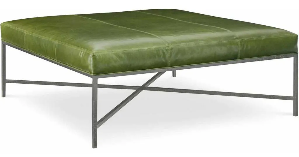 CR Laine L9488 Vixen Leather Square Metal Ottoman CR Laine L9488 Vixen Leather Square Metal Ottoman
