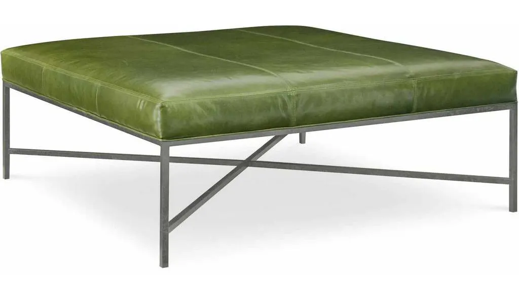 CR Laine L9488 Vixen Leather Square Metal Ottoman CR Laine L9488 Vixen Leather Square Metal Ottoman