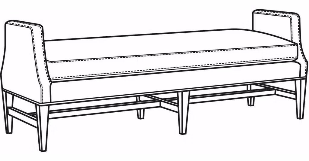 CR Laine L7070-57 Serena Arm Bench CR Laine L7070-57 Serena Arm Bench