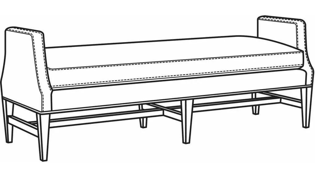 CR Laine L7070-57 Serena Arm Bench CR Laine L7070-57 Serena Arm Bench