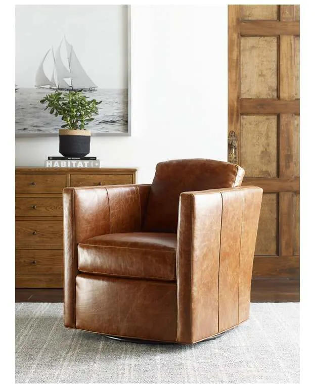 CR Laine L1765-05SW Miles Leather Swivel Chair CR Laine L1765-05SW Miles Leather Swivel Chair
