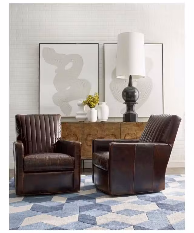 CR Laine L1775-05SWCH Malcolm Leather Channel Back Swivel Chair CR Laine L1775-05SWCH Malcolm Leather Channel Back Swivel Chair