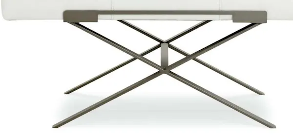 CR Laine L9677 Leather Ottoman Dasha Large Ottoman with Metal Base CR Laine L9677 Leather Ottoman Dasha Large Ottoman with Metal Base