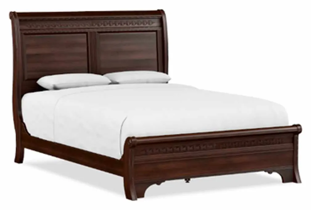 Durham 501-128B George Washington Architect Queen Sleigh Bed with Low Footboard Durham 501-128B George Washington Architect Queen Sleigh Bed with Low Footboard