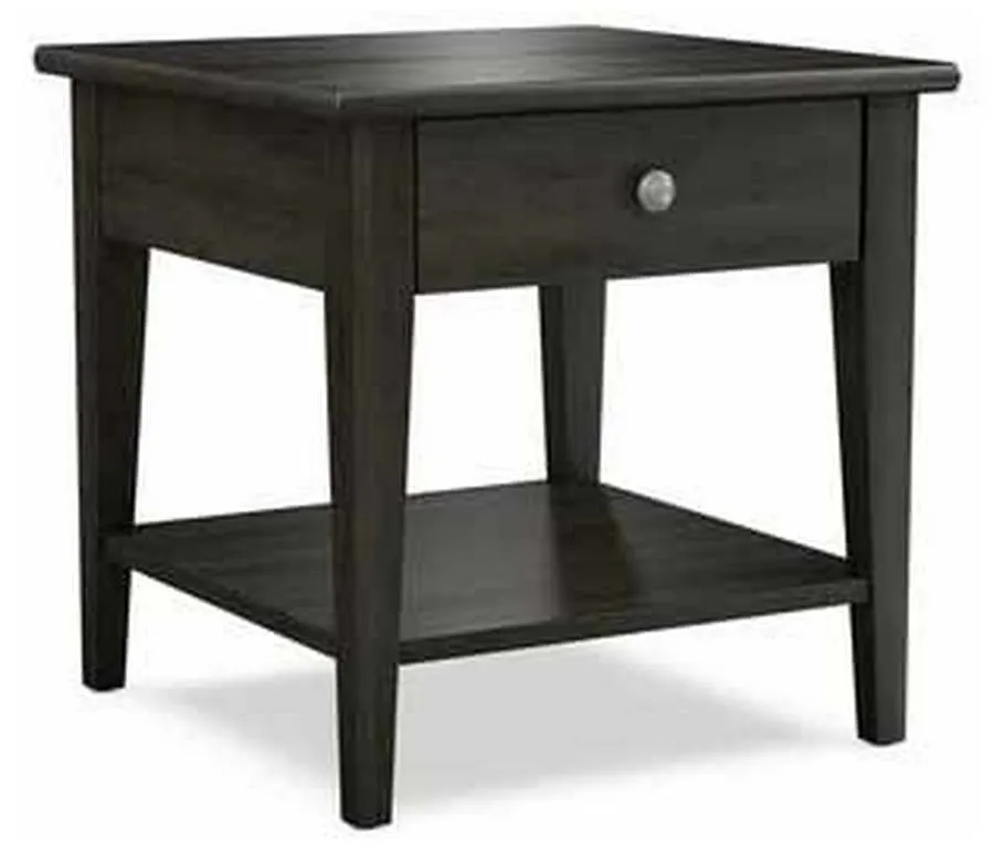 Durham 905-531B Solid Accents 24 inch Square End Table with Drawer and Shelf Durham 905-531B Solid Accents 24 inch Square End Table with Drawer and Shelf