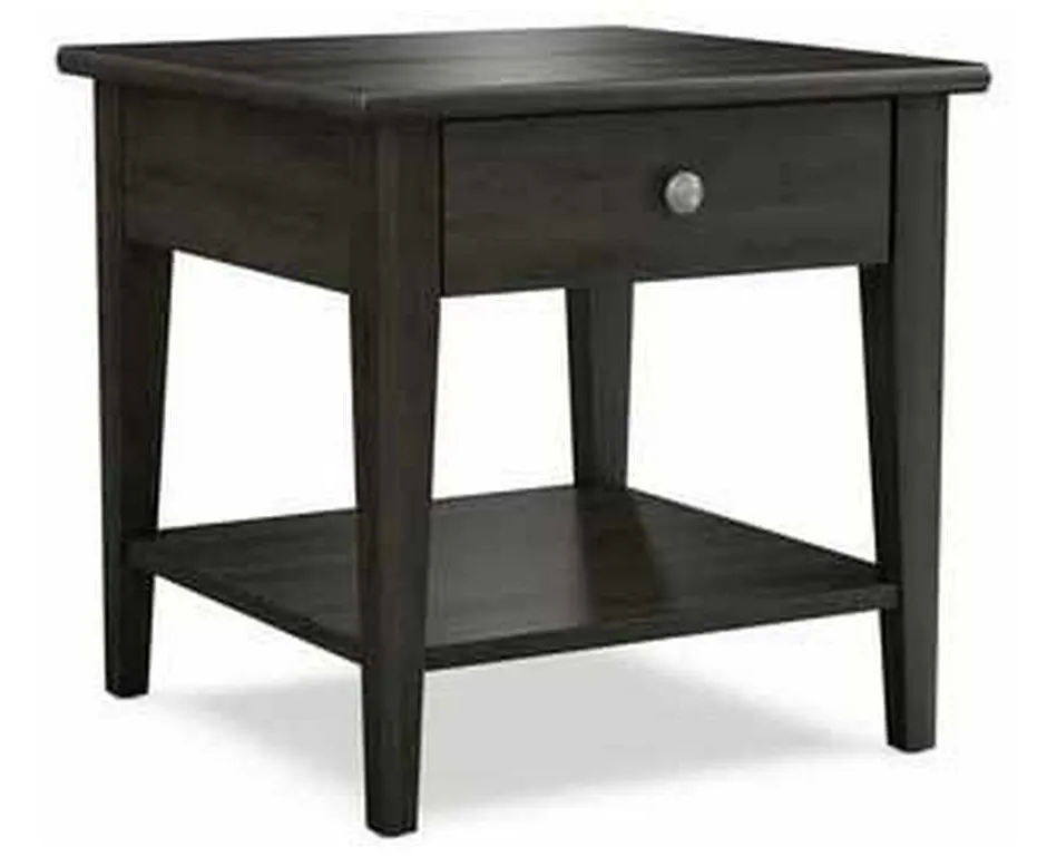 Durham 905-531B Solid Accents 24 inch Square End Table with Drawer and Shelf Durham 905-531B Solid Accents 24 inch Square End Table with Drawer and Shelf