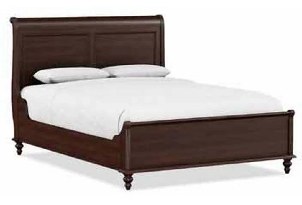 Durham 980-127B Savile Row Queen Sleigh Bed with Low Footboard Durham 980-127B Savile Row Queen Sleigh Bed with Low Footboard