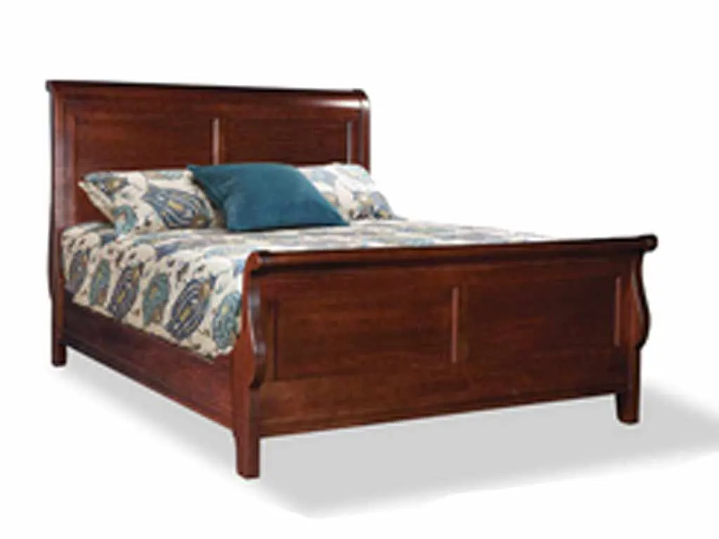 Durham 975-128B Chateau Fontaine Queen Sleigh Bed with Low Footboard