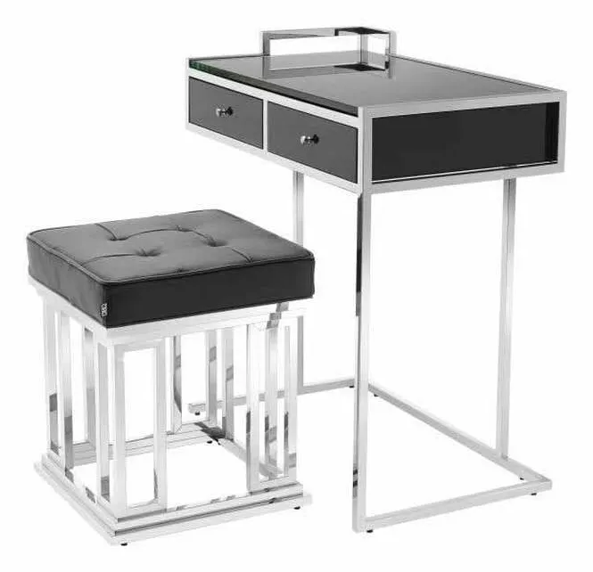 Eichholtz 105322U Desk and Stool Equinox Eichholtz 105322U Desk and Stool Equinox