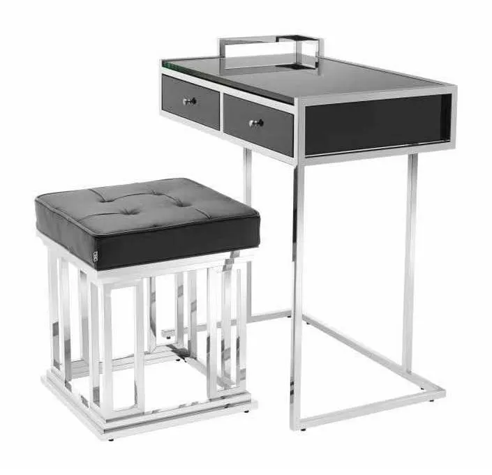 Eichholtz 105322U Desk and Stool Equinox Eichholtz 105322U Desk and Stool Equinox