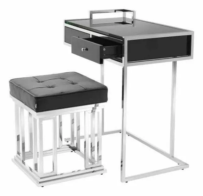 Eichholtz 105322U Desk and Stool Equinox Eichholtz 105322U Desk and Stool Equinox