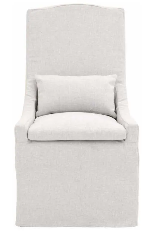 Essentials For Living 6834.BLA Woven Adele Outdoor Slipcover Dining Chair in Performance Blanca Gray Teak Essentials For Living 6834.BLA Woven Adele Outdoor Slipcover Dining Chair in Performance Blanca Gray Teak