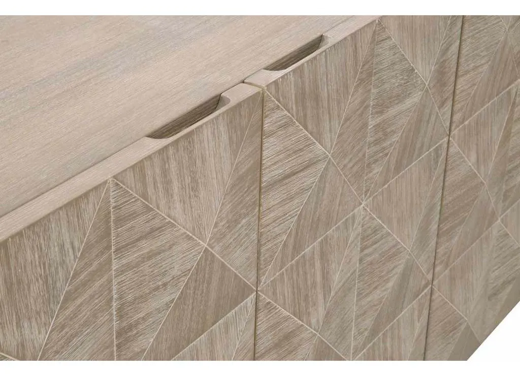 Essentials For Living 6127.NG/BSTL Atlas Media Sideboard in Natural Gray Acacia Brushed Stainless Steel Essentials For Living 6127.NG/BSTL Atlas Media Sideboard in Natural Gray Acacia Brushed Stainless Steel