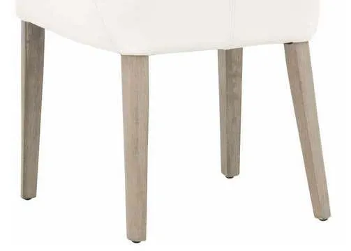 Essentials For Living 5131.ALA/NG Aurora Dining Chair in Alabaster Top Grain Leather Natural Gray Essentials For Living 5131.ALA/NG Aurora Dining Chair in Alabaster Top Grain Leather Natural Gray