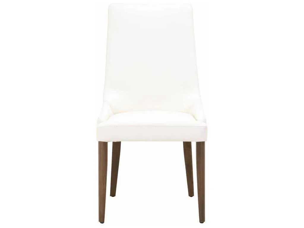 Essentials For Living 5131.ALA/WAL  Aurora Dining Chair in Alabaster Top Grain Leather Walnut