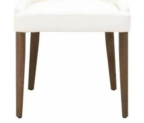 Essentials For Living 5131.ALA/WAL Aurora Dining Chair in Alabaster Top Grain Leather Walnut Essentials For Living 5131.ALA/WAL Aurora Dining Chair in Alabaster Top Grain Leather Walnut