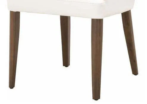 Essentials For Living 5131.ALA/WAL Aurora Dining Chair in Alabaster Top Grain Leather Walnut Essentials For Living 5131.ALA/WAL Aurora Dining Chair in Alabaster Top Grain Leather Walnut