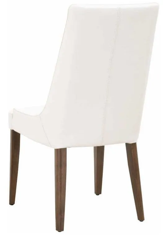 Essentials For Living 5131.ALA/WAL Aurora Dining Chair in Alabaster Top Grain Leather Walnut Essentials For Living 5131.ALA/WAL Aurora Dining Chair in Alabaster Top Grain Leather Walnut