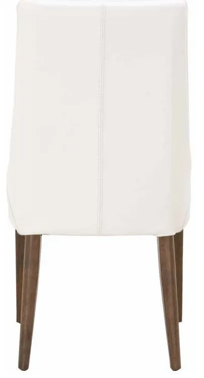 Essentials For Living 5131.ALA/WAL Aurora Dining Chair in Alabaster Top Grain Leather Walnut Essentials For Living 5131.ALA/WAL Aurora Dining Chair in Alabaster Top Grain Leather Walnut