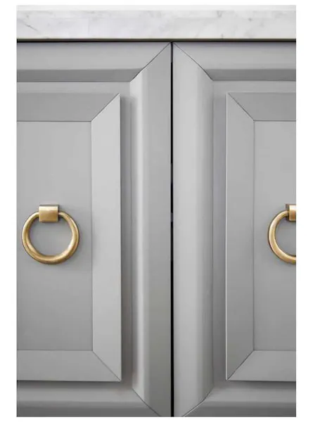 Essentials For Living 6087.DGR-BGLD/WHT Azure Carrera Media Sideboard in White Carrera Marble Dove Gray Brushed Gold Essentials For Living 6087.DGR-BGLD/WHT Azure Carrera Media Sideboard in White Carrera Marble Dove Gray Brushed Gold