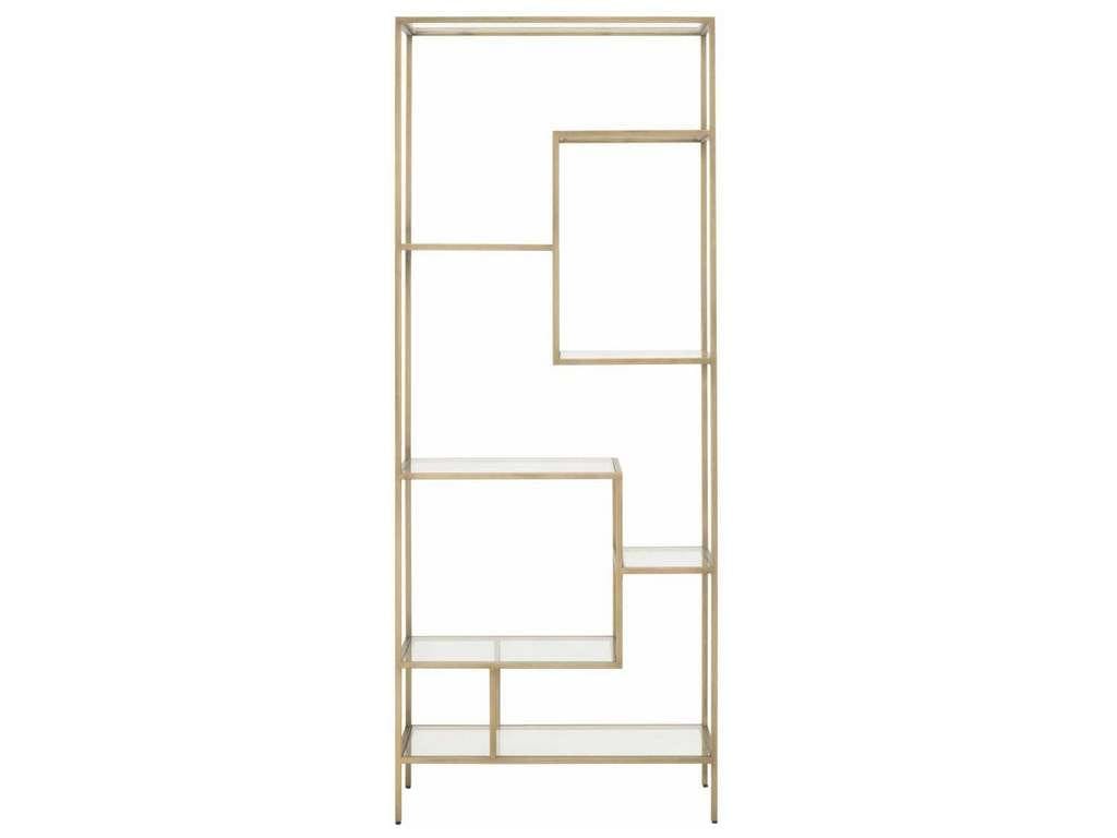 Essentials For Living 4606.BRA  Beakman Bookcase in Brass Clear Glass